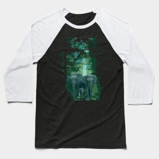 Elephants and Forests Baseball T-Shirt